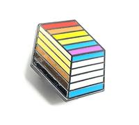 Gay Trans Bear Pride Flag Cube LGBTQ+ Love is Love Metal Enamel Pin Badge LGBT