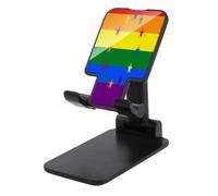 Gay Unión Europea Flag Phone Stand Folding Cell Holder Mount Black-style | Cute Car Phone Stand,Portable Car Phone Holder Mount for Desk Women Men