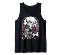 Gay Wedding Skeleton Matching Couple Honeymoon Just Married Tank Top