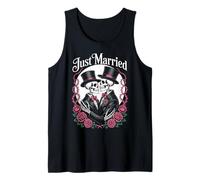 Gay Wedding Skeleton Matching Couple Honeymoon Just Married Tank Top