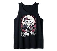 Gay Wedding Skeleton Matching Couple Honeymoon Just Married Tank Top