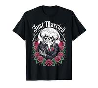 Gay Wedding Skeleton Matching Couple Honeymoon Married Groom T-Shirt