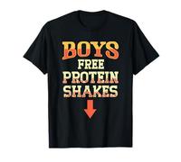 Gay Workout Shirt Free Protein Shake Funny Men Joke Pride T-Shirt