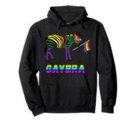 Gay Zebra Pride March LGBT Rainbow Stripes Flag Supporter Pullover Hoodie