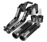 GAYANHU Replacement Lever kit Motorcycle Brake Clutch Levers Handle Bar Grips for VTR1000F Firestorm VTR1000 F 1998 1999 2000 2001 2002 2003 2004 2005(Titanium)