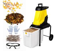 GAYAYAS 2500W Electric Leaf Shredder with 55L Collection Box 50m