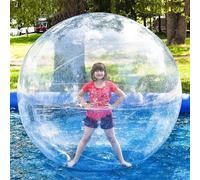 GAYAYAS Clear Walk on Water Walking Ball, Inflatable Water Ball for Pool Fun, Human Inside Walking Zipper Ball, for Swimming Pool Water Entertainment Toys,1.5m