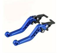 GAYCLG Motorcycle CNC Modification Accessories Double Disc Brake Lever Adjustable Electric Vehicle Motorbike Brake Levers Brake Handle(Blue)