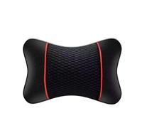 GAYCLG Seat Headrest Car Universal Seat Headrest Double Side Pu Leather Neck Memory Pillow Head Support Protector Cushion Car Pillow(2pcs Black red)