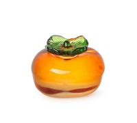 GAYEGF Colors Crystal Fruit Paperweight With Diamond Natural Stone Glass Crafts Souvenir Home Decor Table Ornament Fruit Figurines Gift,persimmon