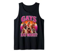 Gays Eat What Funny Pride Joke Rainbow Queer CSD Party LGBTQ Tank Top