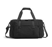 GAYUAPEIA Women's Weekender bag Travel Duffel Bag with Shoe Compartment 21-inch Airline-Approved Carry-On, 2-Piece Canvas & Leather Overnight Bag Set Personal Item Luggage, SR-A-Black, 21", Double