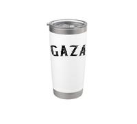 Gaza Palestine Vintage Black Text Apparel Stainless Steel Insulated Tumbler