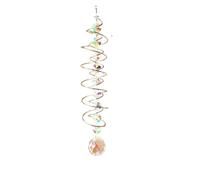 Gaze At The Spherical Spiral-tail Indoor Window Garden Wind Chime(Silver 1)