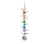 Gaze At The Spherical Spiral-tail Indoor Window Garden Wind Chime(Silver)