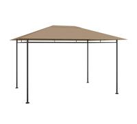 vidaXL Gazebo 384x281x270 cm Taupe 180 g/m²