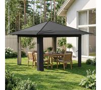 Gazebo 3-Height 191cm Eave 210D Oxford Silver Coated Light Grey/Anthracite Fold