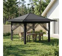Gazebo 3-Stage Height 191cm Light Grey & Anthracite 210D Oxford Canopy +WheelBag