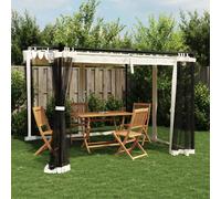 Gazebo 3 x 3 m Anthracite Aluminium-Steel Frame Cream Polyester Retractable Roof