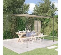 Gazebo 3 x 3 m Beige Polyester PA-Coated Steel Frame Waterproof UV for Patio Use