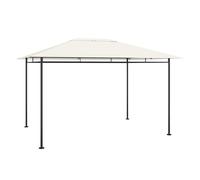 Gazebo 384x281x270cm Cream Steel Frame 100% Polyester PA Coated 180g/m² Outdoor