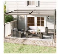 vidaXL Gazebo with Roof Anthracite 4x3x2.5 m Aluminium and Steel Canopy Tent