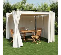 (cream, 3 x 3 m) vidaXL Gazebo with Curtains Party Tent Pavilion Marquee Canopy Taupe Steel