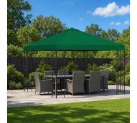 Gazebo 3x3m Green Polyester Steel Frame Water-Resistant Roof Two-Tier Vent 300cm