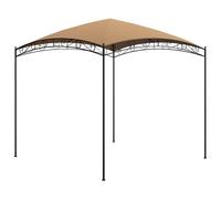Gazebo 3x3x2.65m Taupe Steel Frame 100% Polyester PA Coated 180g/m2 OutdoorPatio