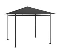 Gazebo 3x3x2.7 m Anthracite Steel Frame Polyester PA Coated 180g/m² Roof Canopy