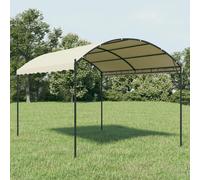 Gazebo 4x3m Cream Polyester Canopy Steel Frame Outdoor Party Shelter Height2.6m