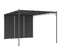 Gazebo 4x3x2.25m Anthracite Powder-Coated Steel & Polyester Canopy Shelter Patio