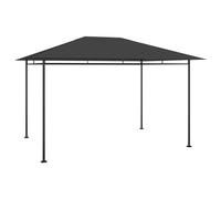 Gazebo 4x3x2.7m Anthracite Steel Frame PA-coated 180g/m² Polyester Canopy Water