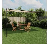 vidaXL Gazebo Beige 4x4 m 180 g/m² Fabric and Steel Outdoor Party Marquee