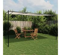 Gazebo 4x4 m White Polyester PA Coated Easy Canopy Powder-Coated Steel 2.2-2.67m