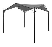Gazebo 4x4x2.6m Anthracite Powder-Coated Steel Frame 600D Oxford Canopy Outdoor