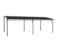 Gazebo 6x3x2.55m Anthracite Powder-Coated Steel Frame Polyester Canopy for Patio