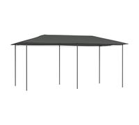 Gazebo Anthracite 2.98x5.30x2.59m Steel Frame Fabric Canopy with Covers Outdoor