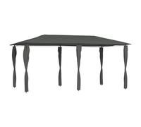 Gazebo Anthracite 2.98x5.3x2.59m Steel Frame Fabric Canopy with Post Covers 160g