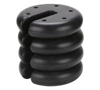Gazebo Boulder Weight Set of 4 Black Rounded PE Material Waterproof Home Source Black One Size