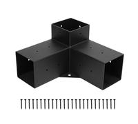 Gazebo Bracket Heavy Duty Galvanized Powder Coated Fully Welded Post Bracket for Outdoor Wooden Structures Balconies Courtyards (3 Way)