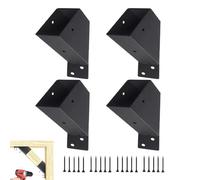 Gazebo Bracket Kit,Heavy Duty Angle Support Connector - 4-Piece Gazebo Wood Beam Post Mount - for Indoor Outdoor Garden Porch Backyard Deck Flagpole Mailbox