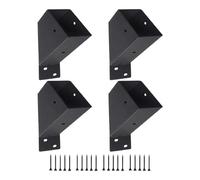 Gazebo Brackets - Heavy Duty Angle Support Connector | 4-Piece Pergola Beam Post Bracket Kit | for Indoor Garden Yard Porch Deck Roof Tree House Cabin