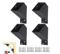 Gazebo Brackets Kit Heavy Duty Angle Bracket Connector | 4 Piece Gazebo Mounting Bracket for Indoor Outdoor Garden Porch Fence Terrace Roof Tree House Pole