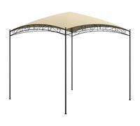 Gazebo Cream 3x3x2.65m Steel Frame PA-Coated Polyester Roof Outdoor Patio Garden