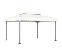 Gazebo Cream 400x300x270 cm Aluminium & Steel Frame Oxford Double Roof UV coated