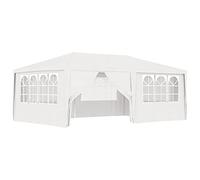 Gazebo, Garden Gazebo Marquee Party Tent Outdoor Beach Canopy Commercial Instant Shelter Professional Party Tent with Side Walls 4x6 m White 90 g/m2