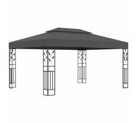 vidaXL Gazebo with Double Roof Anthracite Outdoor Canopy Shelter Party Tent