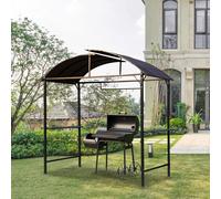 Gazebo Marquee Canopy Awning Shelter Garden Patio BBQ Tent Grill Outsunny Brown One Size