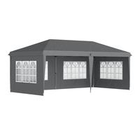 Outsunny 3 X 6M Heavy Duty Gazebo Marquee Party Tent With Storage Bag Grey